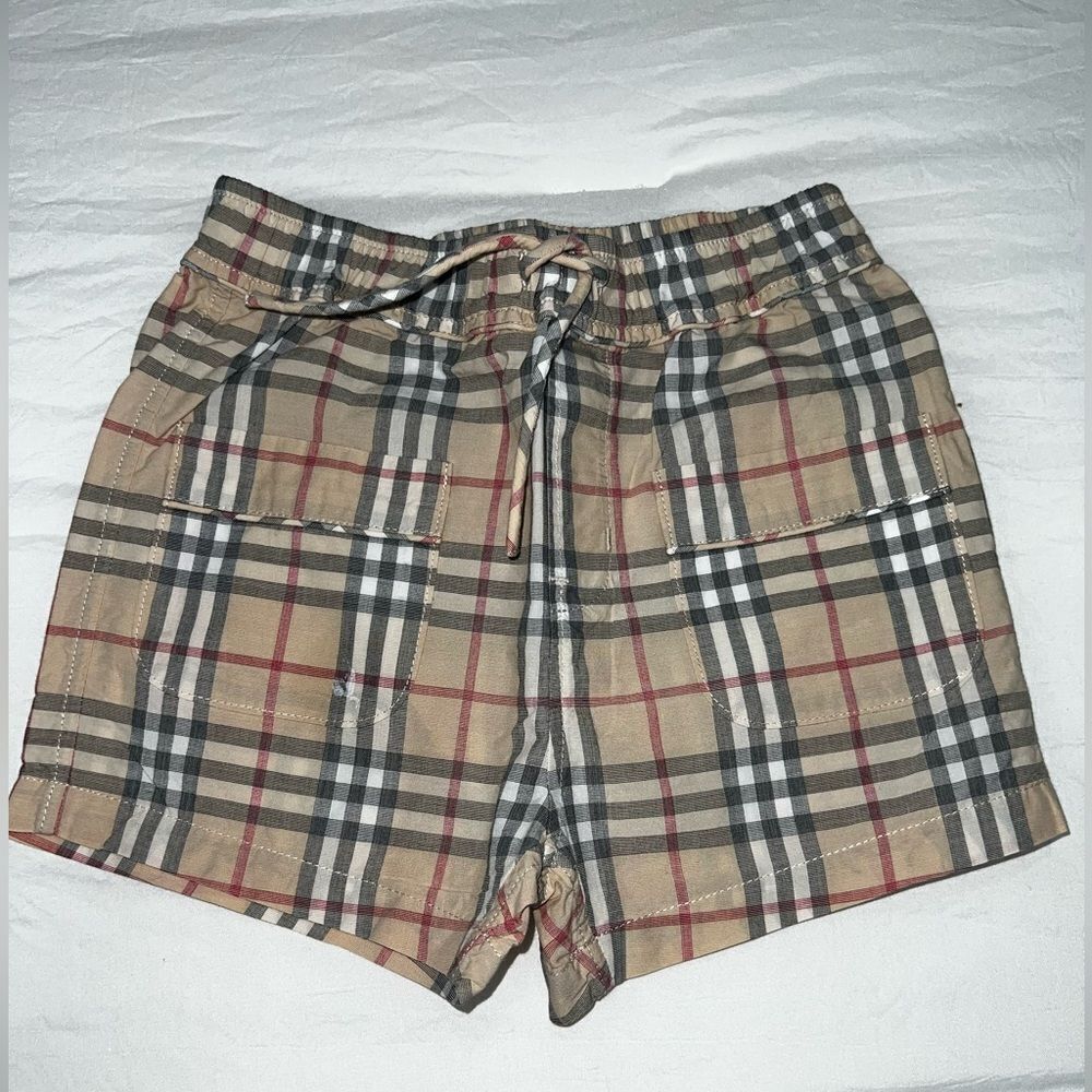 Burberry Check Cotton Blend Shorts 9m